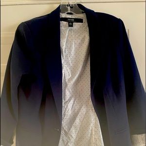 Navy Blue Poka Dot Blazer
